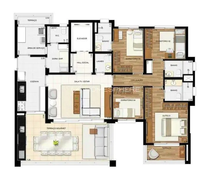 Apartamento com 3 suítes à venda em Vila Olímpia, São Paulo, por R$ 2.770.000 Imagem 15