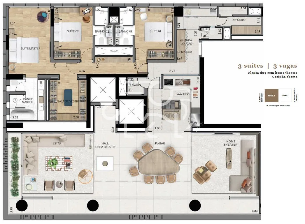 Apartamento com 3 suítes à venda em Pinheiros, São Paulo, por R$ 8.084.000 Imagem 32