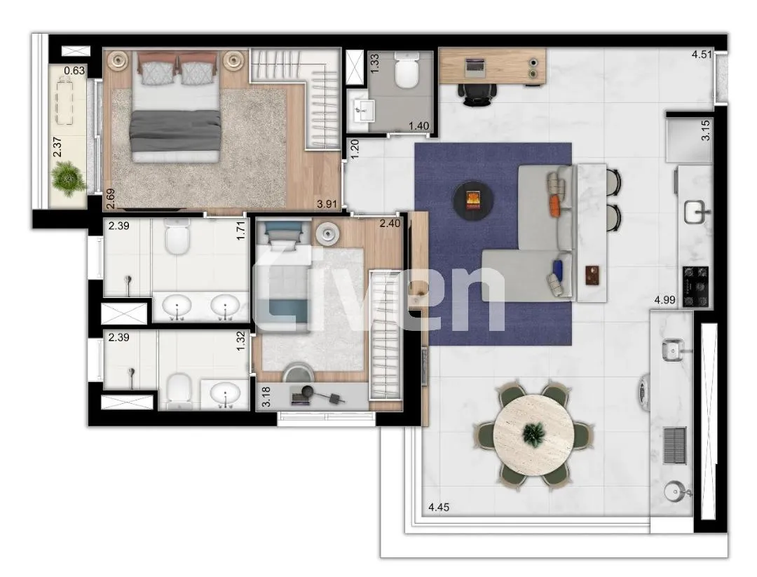 Apartamento com 2 suítes à venda em Campo Belo, São Paulo, por R$ 1.206.000